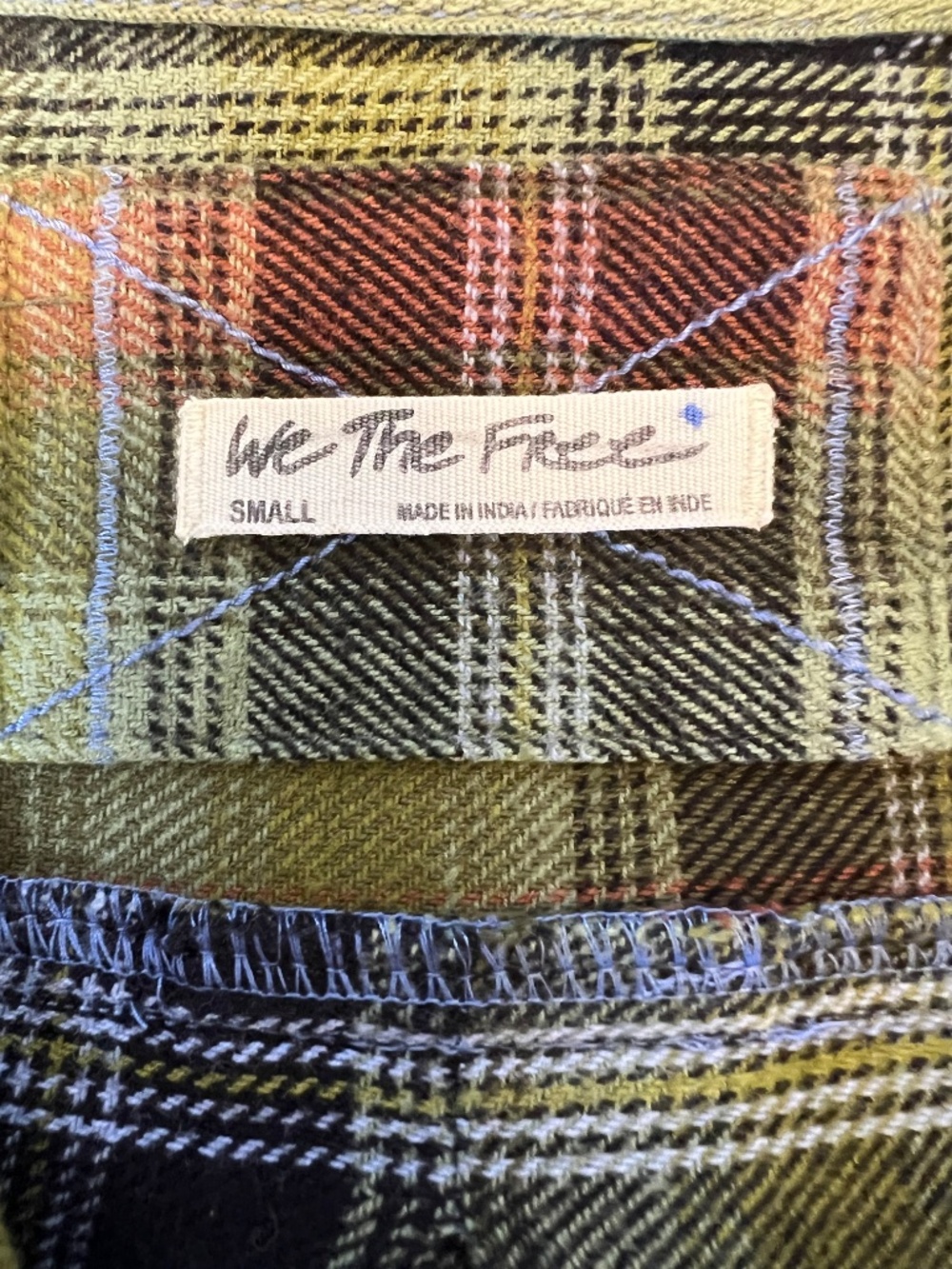 We The Free Izzie Plaid Cargo Shirt Jacket Shacket - Picture 10 of 15